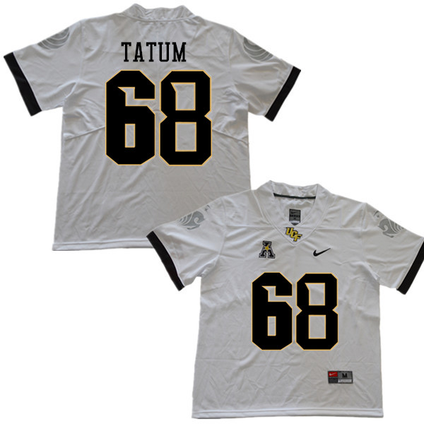 Men #68 Marcus Tatum UCF Knights College Football Jerseys Sale-White